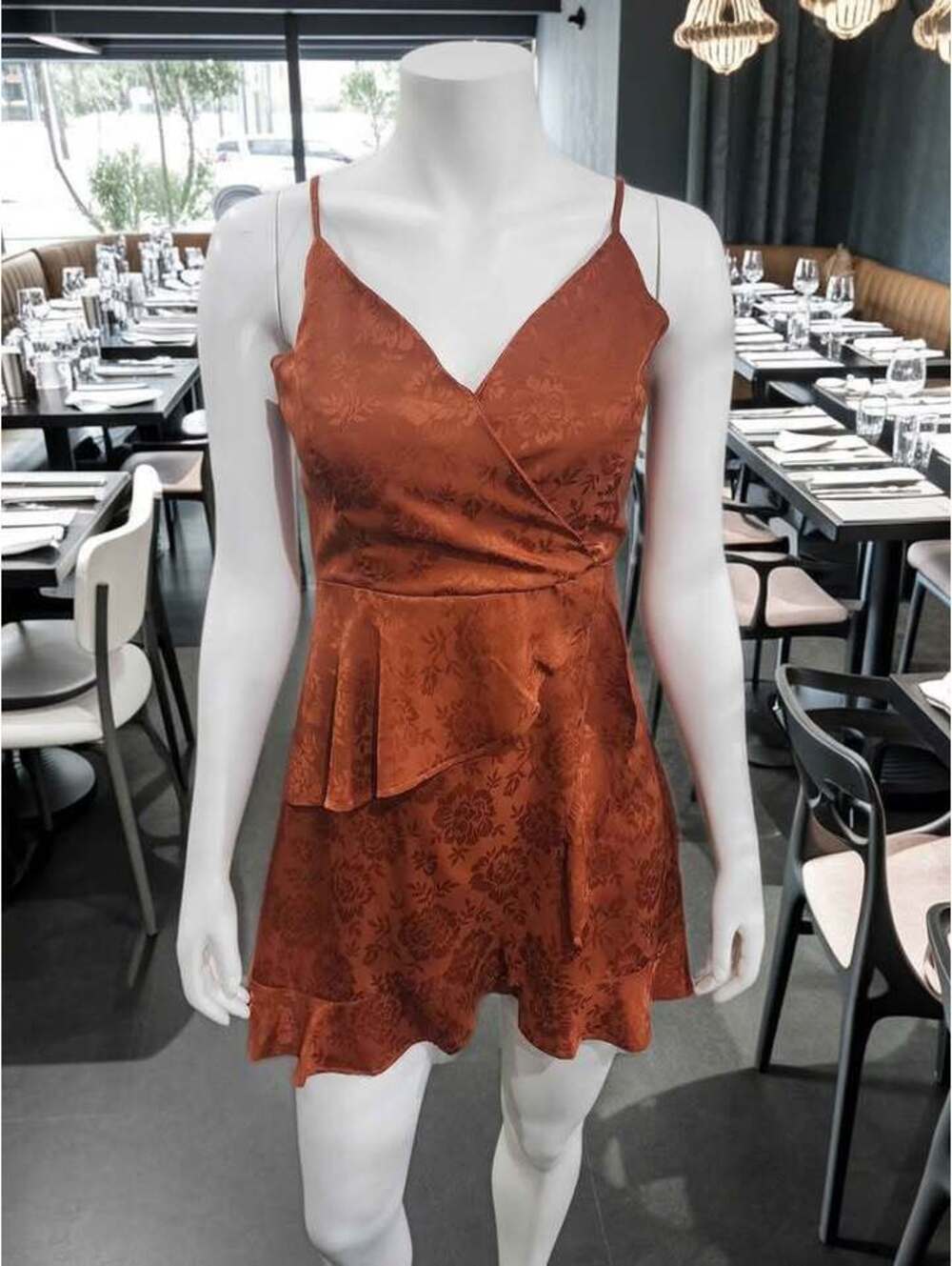 Altar'd State Floral Satin Mini Dress